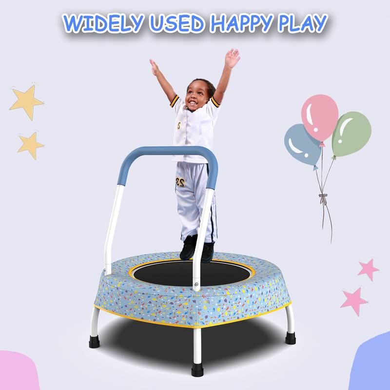 Bouncy Fun Toddler Trampoline with Safety Handle