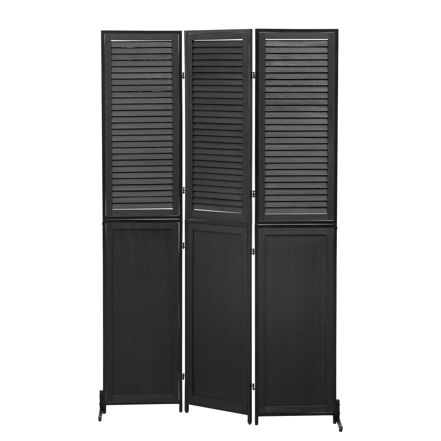 Chic Black Folding Room Divider