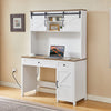 Rustic Farmhouse Executive Desk with Charging Station