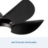 Sleek Matte Black LED Ceiling Fan