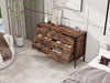 Rustic Chic Wooden Dresser with 7 Spacious Drawers