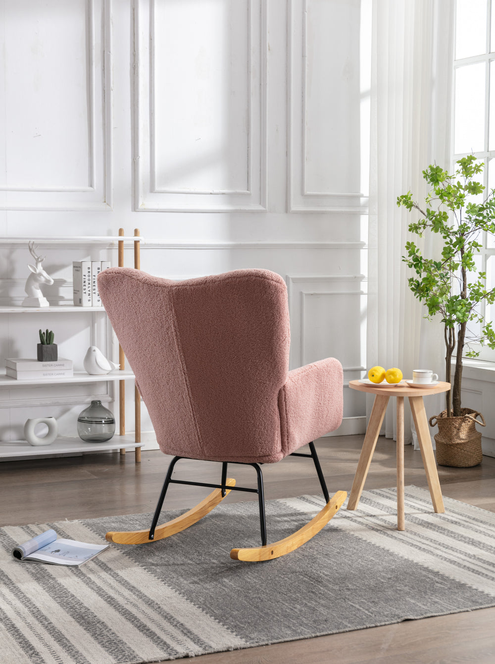 Cozy Pink Tufted Rocker