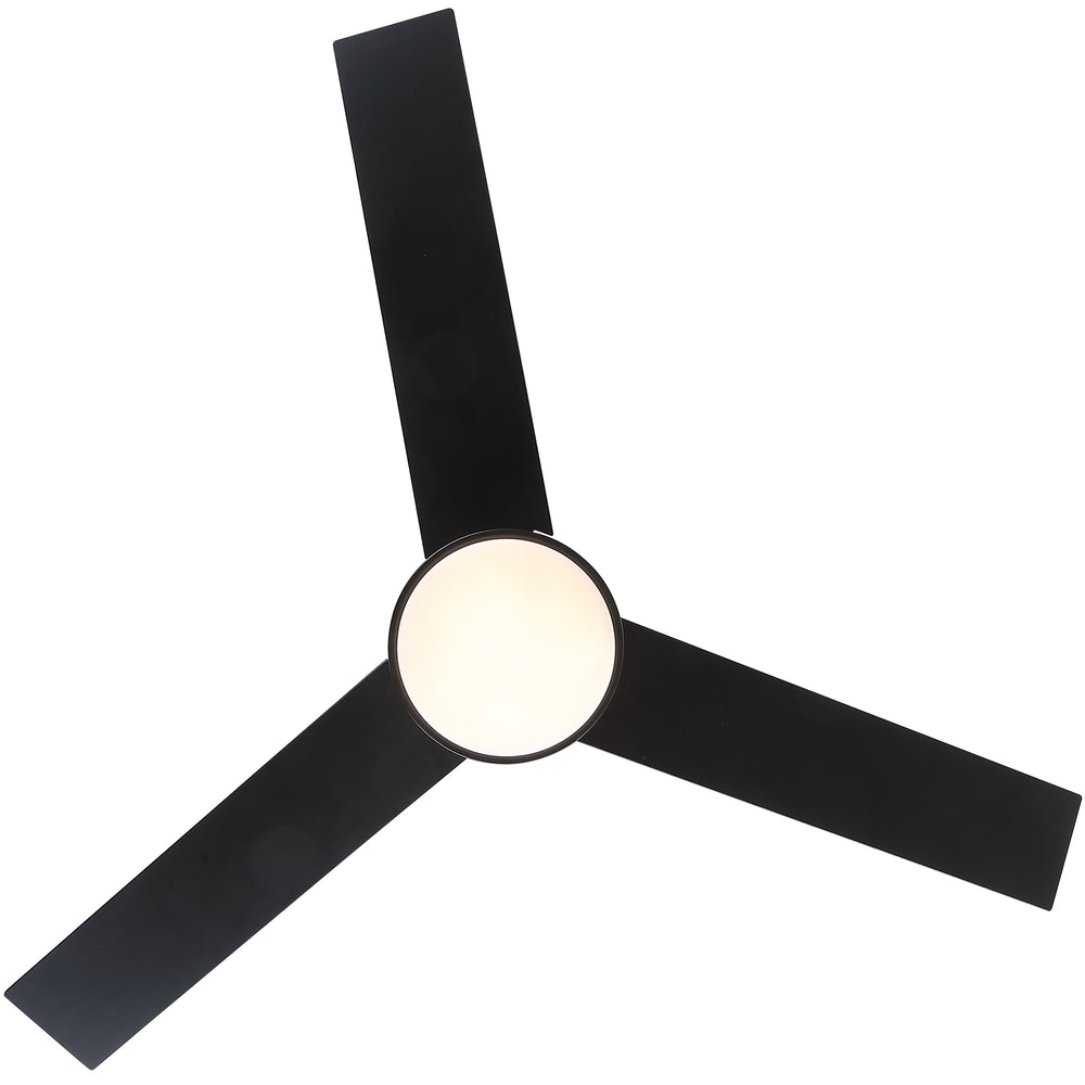 Sleek Black Ceiling Fan with Light