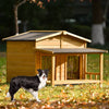 Cozy Cabin Dog House with Porch