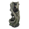 Rustic Tree Trunk Fountain with Light - Perfect for Your Garden