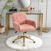 Chic Pink Office Chair with Golden Base