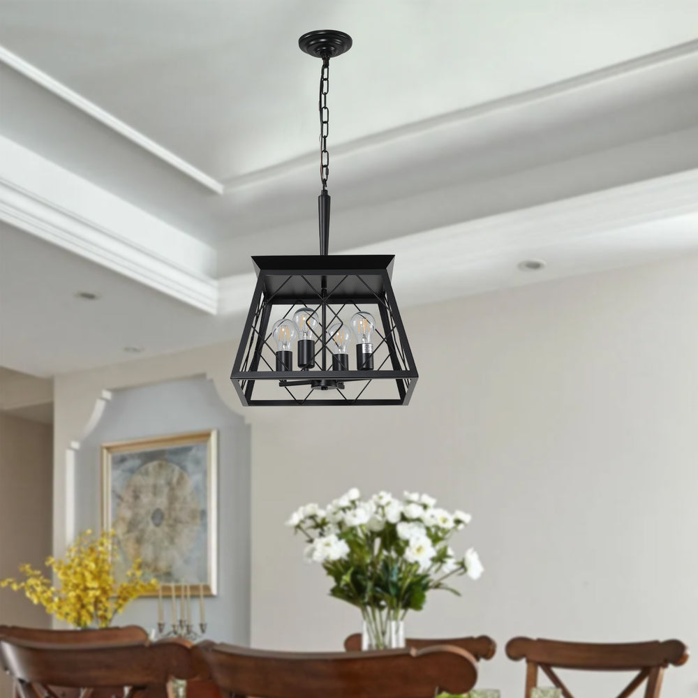 Chic Black Farmhouse Chandelier for Dining Spaces