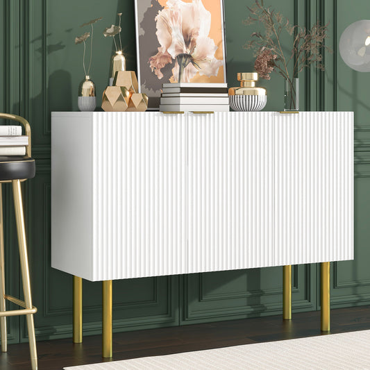 Elegant Modern Sideboard with Gold Accents