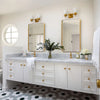 Glam Gold Rounded Corner Wall Mirror for a Modern Farmhouse Touch