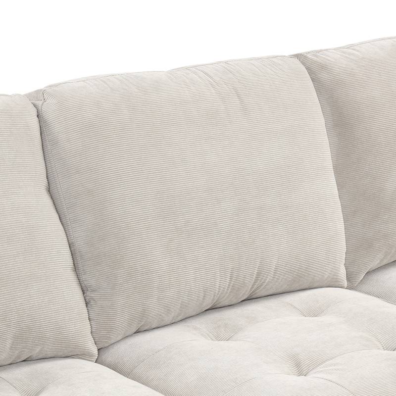 Chic Light Gray Chaise Lounge with Hidden Storage and USB Charger