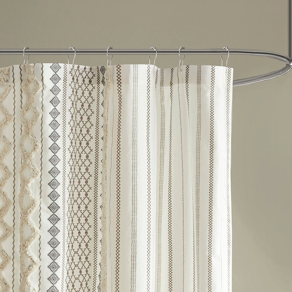 Chic Chenille Cotton Shower Curtain