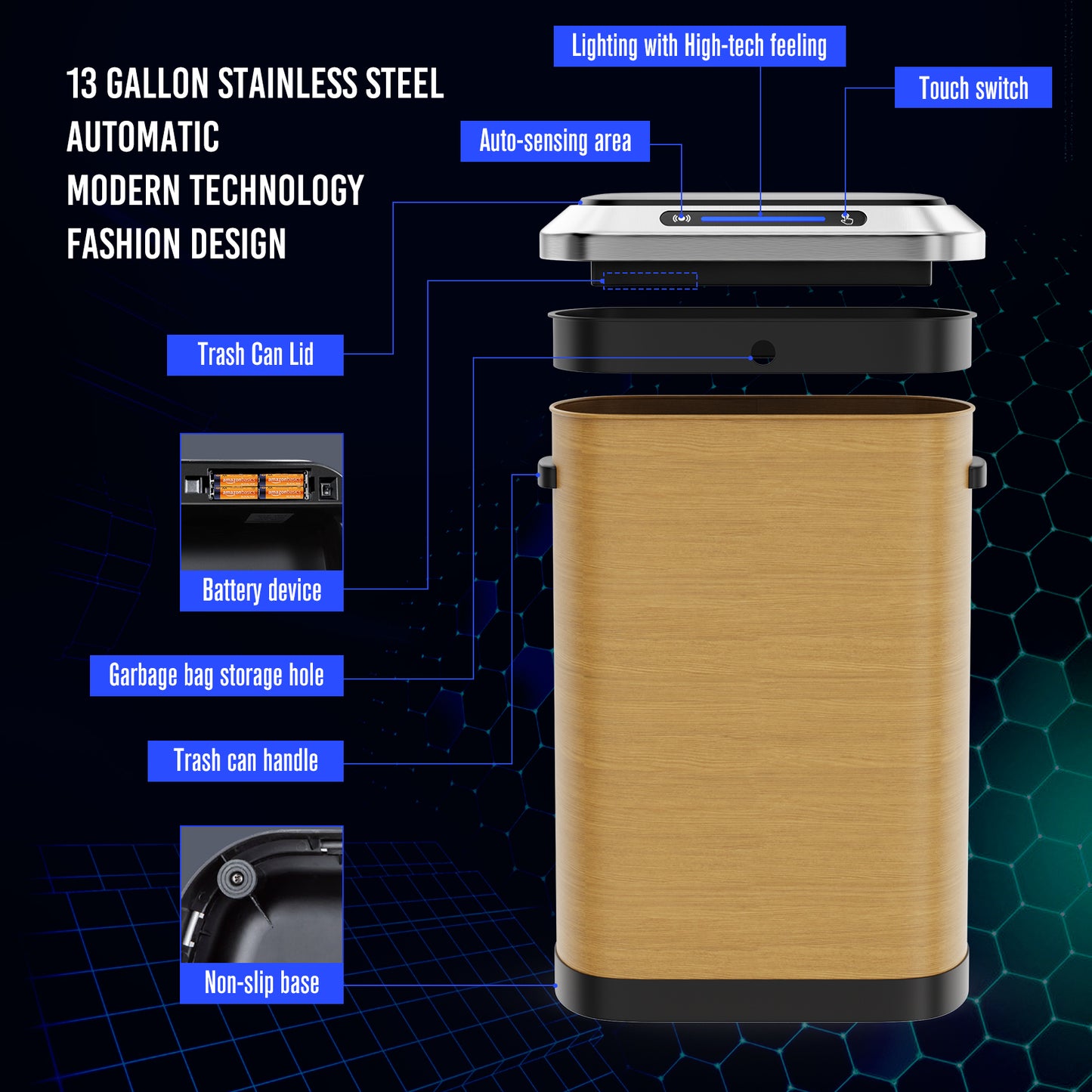 Sleek Smart Sensor Trash Can