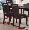 Chic Duo: Mid-Century Modern Faux Leather Dining Chairs in Brown