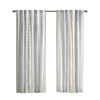 Chic Chenille Stripe Cotton Curtain Panel