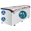 ChillWave Mobile Ice Cream Freezer with Glass Lid and LED Lights