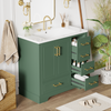 Charming Green Bathroom Vanity Set with Resin Sink