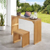 Rustic Pine Bench & Table Set