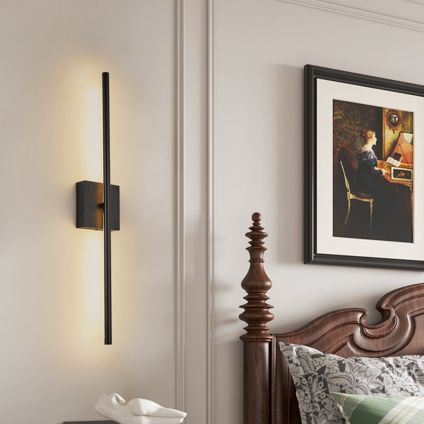 Sleek Black LED Wall Sconces - Modern Minimalist Lighting