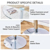 Sleek Silver Round Dining Table