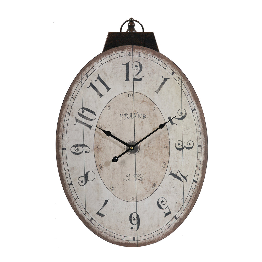 Charming Vintage Oval Wall Clock