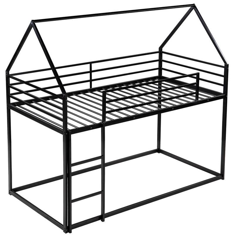 Cozy Black House Bunk Bed