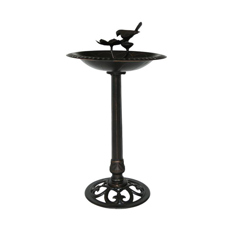 Chic Metal Bird Bath
