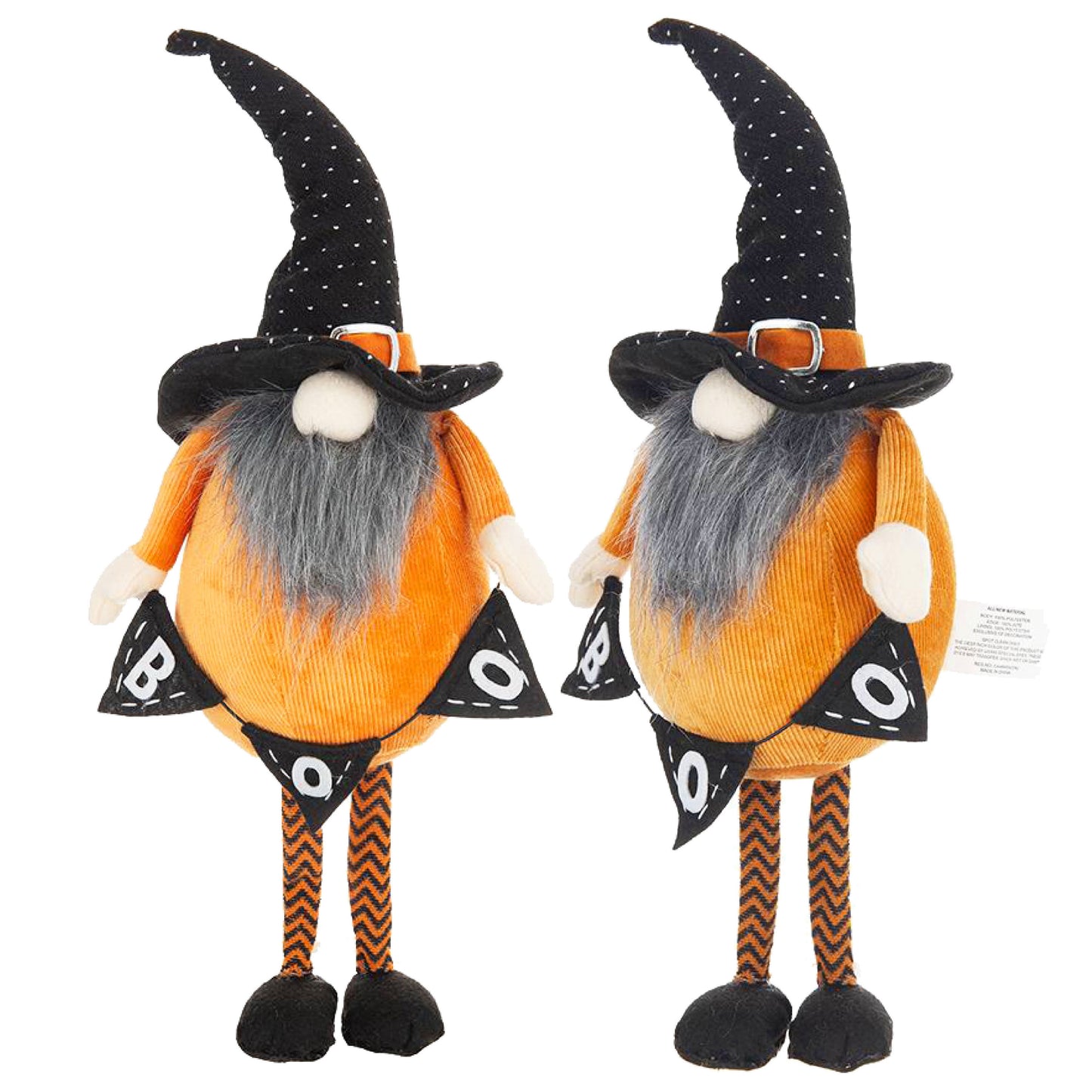 Spooky Gnome Duo with Banner - Festive Halloween Decor