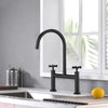 Sleek Stainless Steel Bridge Faucet