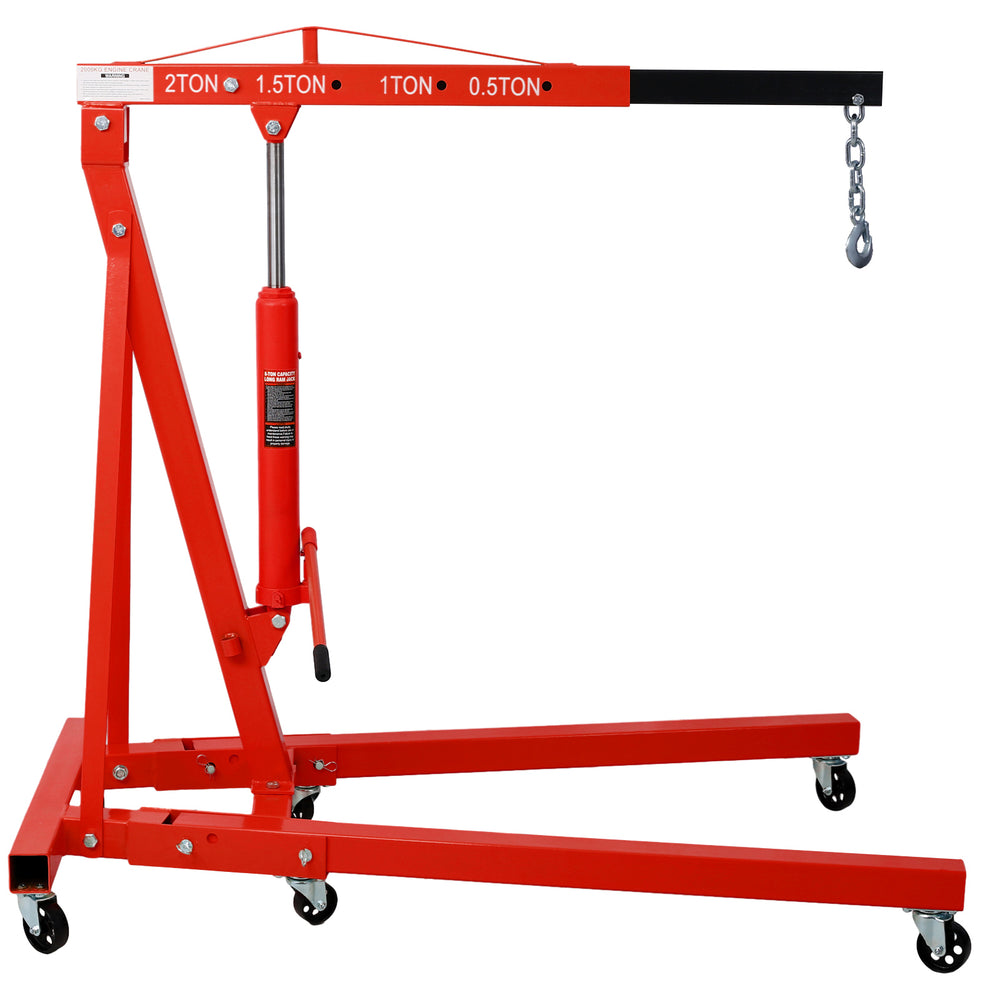 Heavy-Duty Engine Lift Crane with Wheels