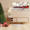 Christmas Cheer: Santa & Reindeer Canvas Art