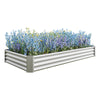 Silver Metal Raised Garden Bed Kit