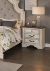 Chic White Wooden Nightstand with Drawers