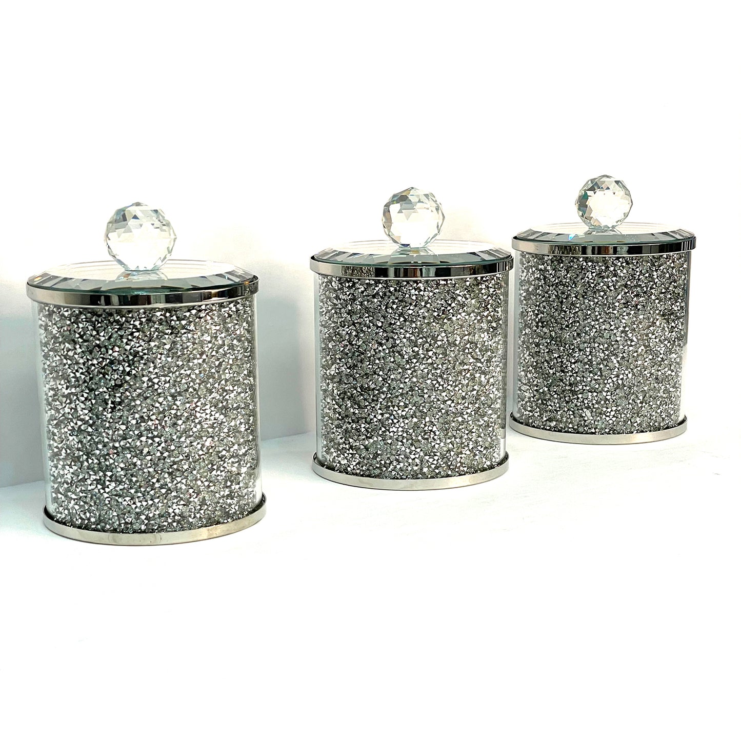 Chic Glass Canister Trio Gift Set