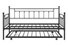 Vintage Metal Twin Daybed with Trundle - Stylish & Space-Saving Comfort