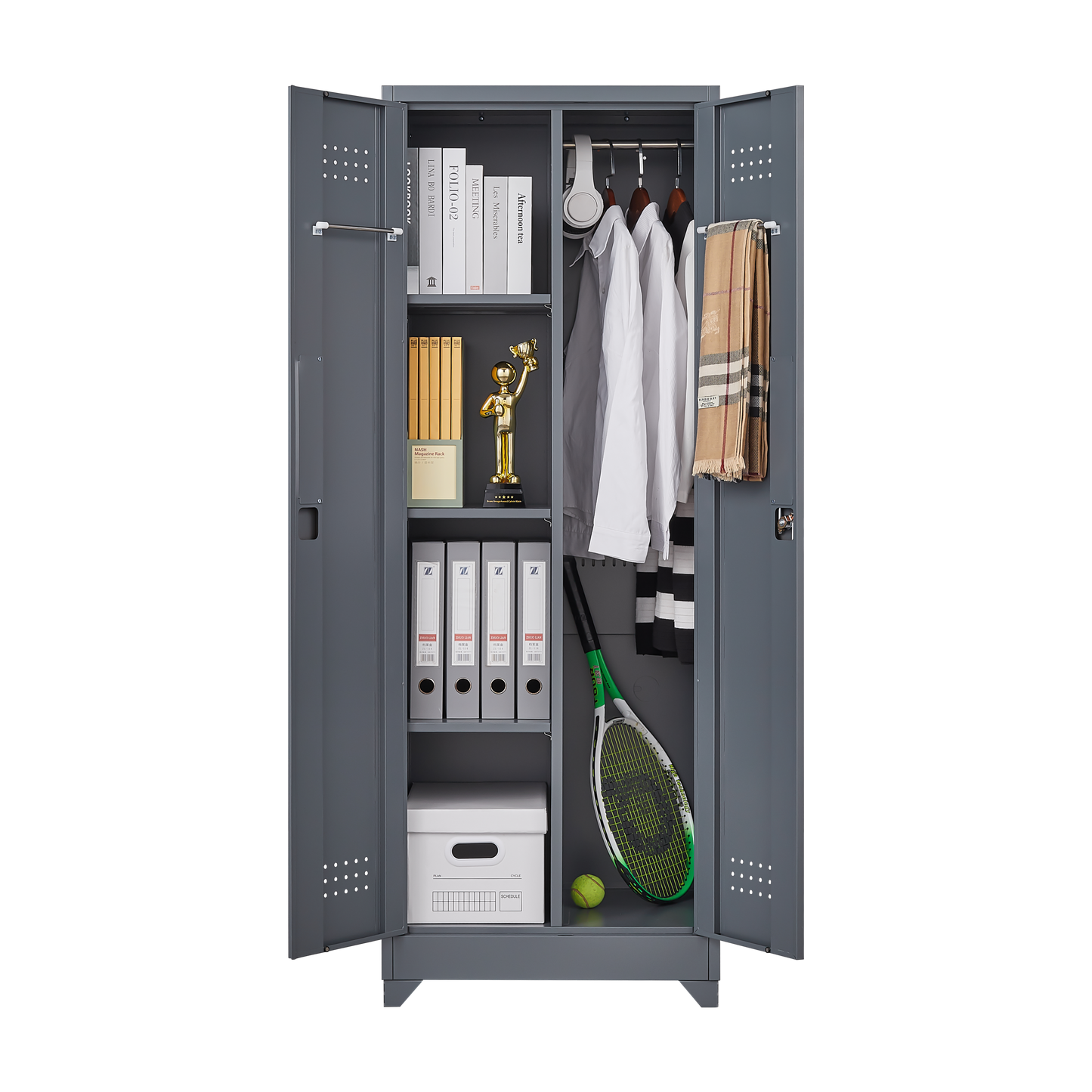 Lockable Metal Storage Solutions: Tall Tool Organizer for Home & Shop