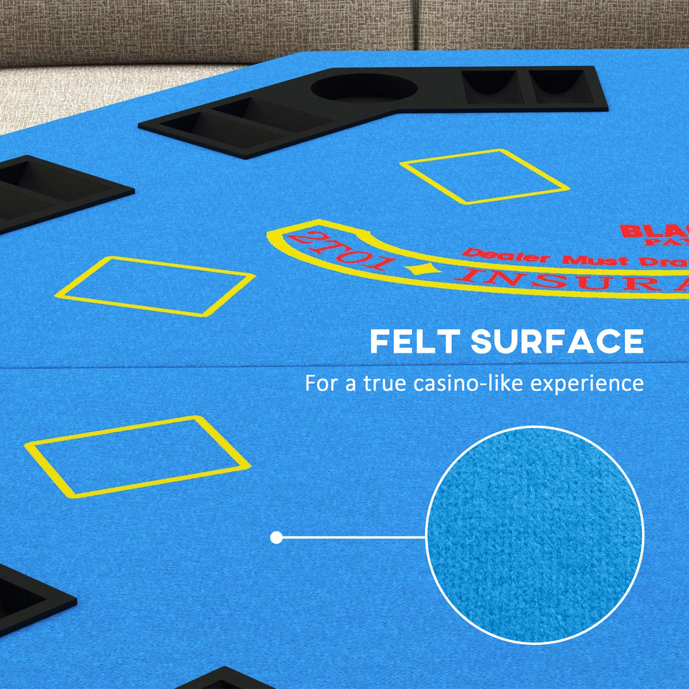 Foldable Octagon Poker Table for 8 with Cup Holders