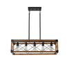 Rustic Walnut 5-Light Farmhouse Chandelier