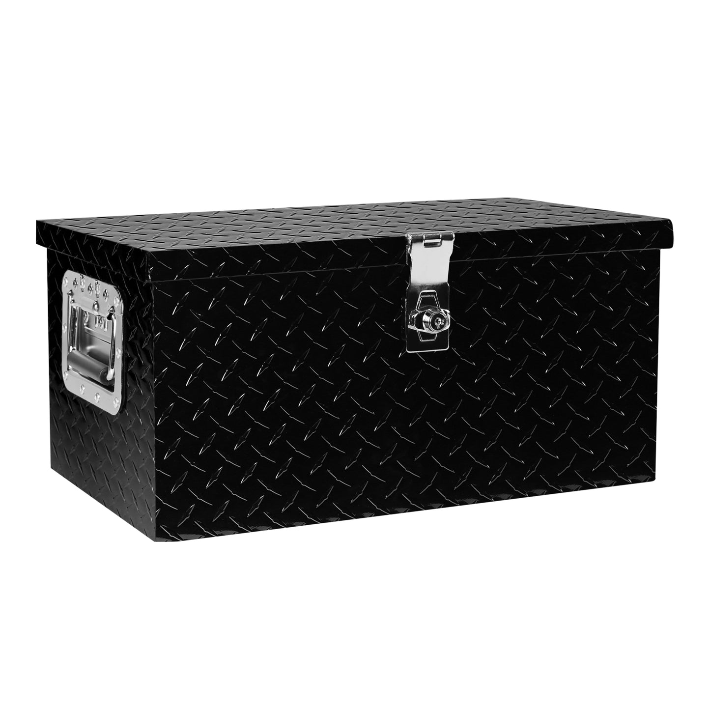 Rugged Black Aluminum Tool Box - Ultimate Storage Solution for Trucks and Outdoors