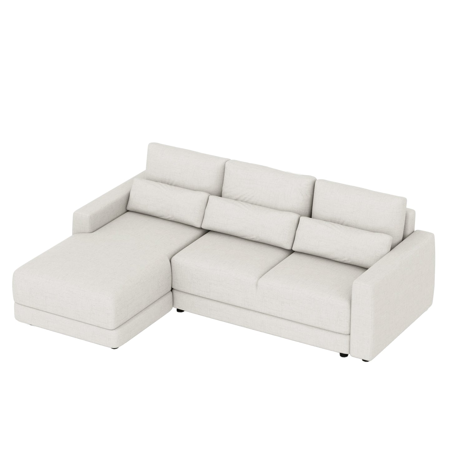 Cozy Corner Modular Sofa with Removable Cushions and Pillows