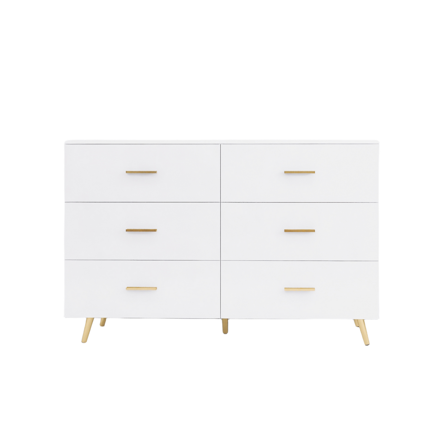 Gorgeous White Glam Chest with Golden Accents