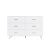 Gorgeous White Glam Chest with Golden Accents