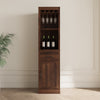 Walnut Wine Bar with Hutch & Stylish Storage