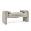 Cozy Gray Linen Bench
