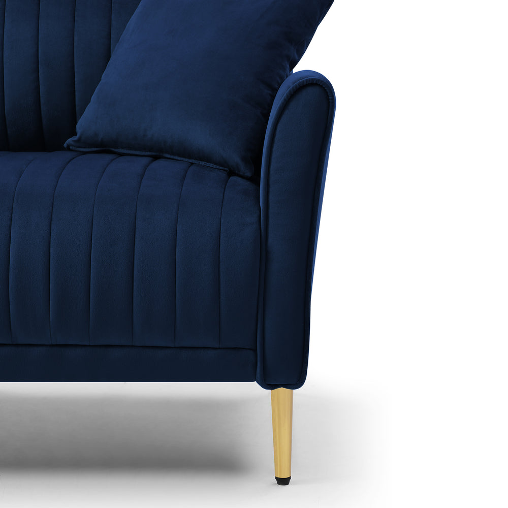 Velvet Blue Sofa