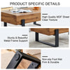 Chic Rustic Coffee Table with Metal Legs