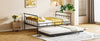 Curvy Black Daybed with Twin Trundle