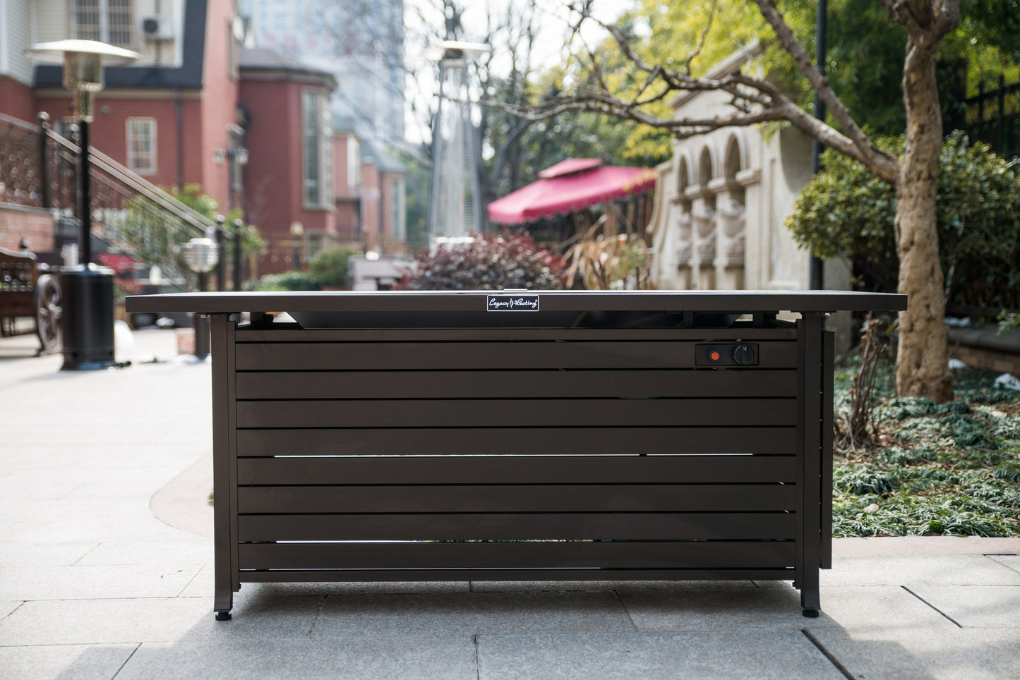 Cozy Mocha Fire Pit Table - Perfect for Outdoor Gatherings!