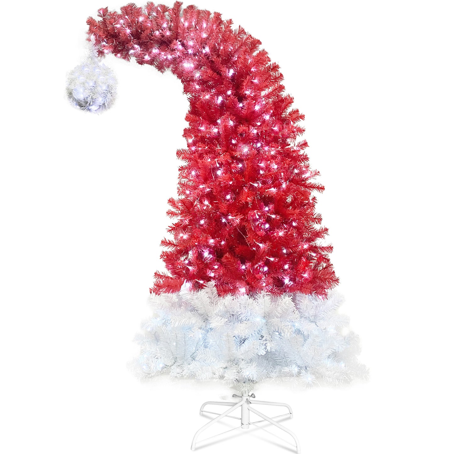 Whimsical Fir Christmas Tree with Bendable Style and LED Lights