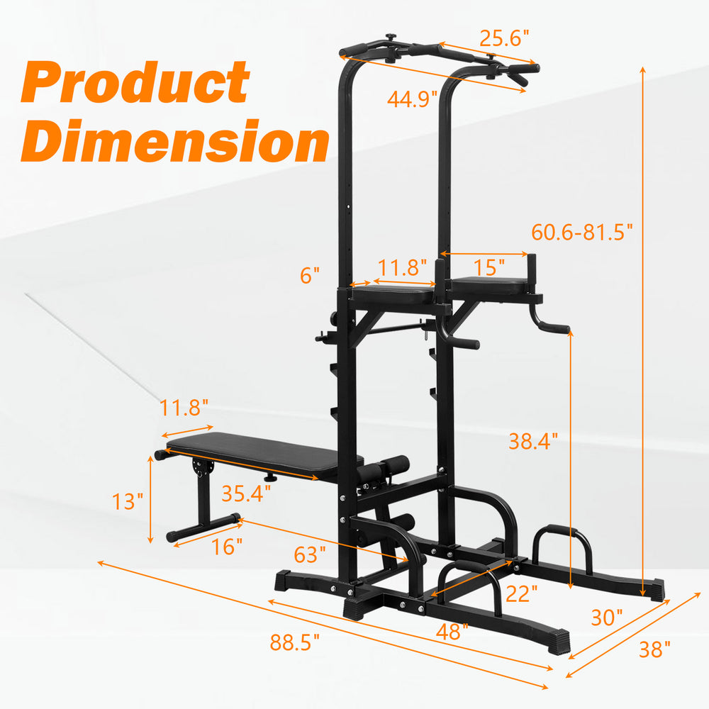 Ultimate Fitness Tower: Versatile Pull-Up & Dip Station