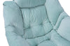 Chic Green Lounge Chair with Ottoman & Side Pocket